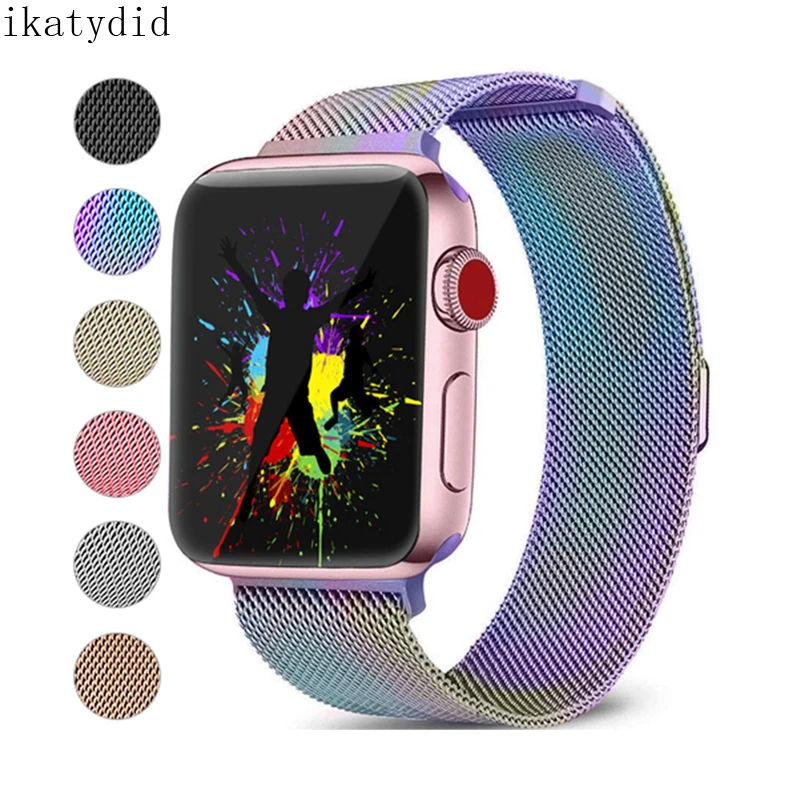 stainless steel correa bracelet for apple watch band 42mm 38mm milanese loop strap for iwatch 4 44mm 40mm wrist belt stainless steel correa bracelet for apple watch band 42mm 38mm milanese loop strap for iwatch 4 44mm 40mm wrist belt