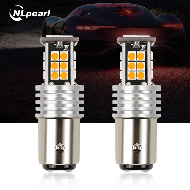 NLpearl 2x6 Вт сигнальная лампа 1157 светодиодный фонарь BAY15D P21/5 24SMD 3030 стоп сигнал для