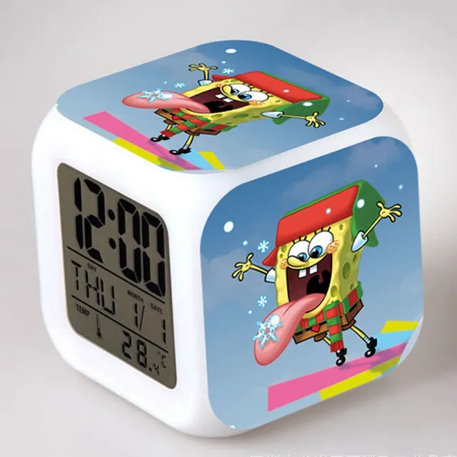 Customized LED Digital Alarm Clock SpongeBob reloj despertador Night