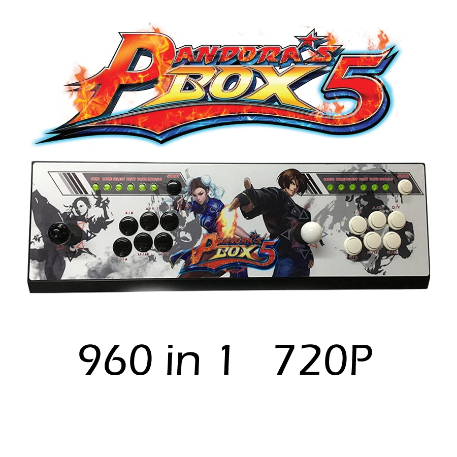 Pandora Box 5 960 in 1 games joystick arcade 2 players console KOF Stickers Video game HDMI/VGA Video output For TV / PC