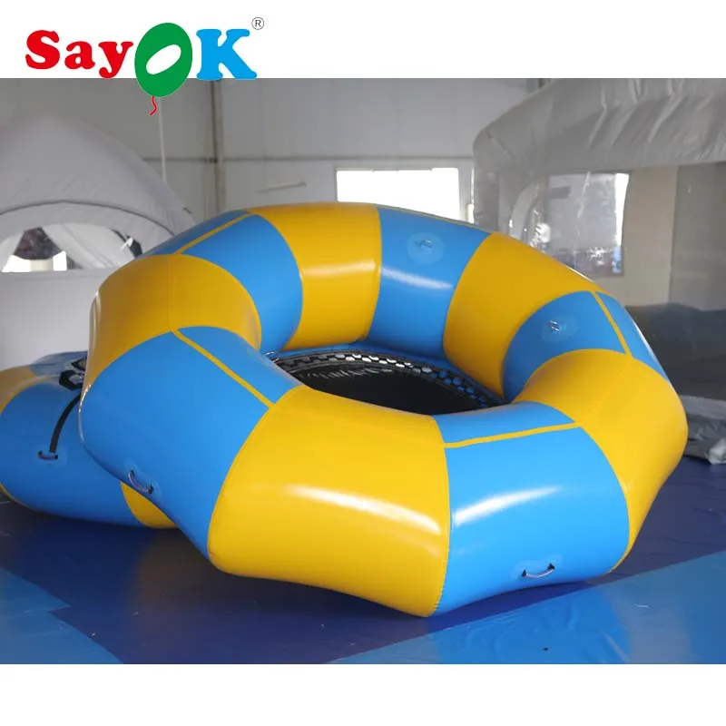 Sayok надувной водный батут 0,6 мм/0,9 мм ПВХ надувной водяной батут летняя игрушка для бассейна воды игры