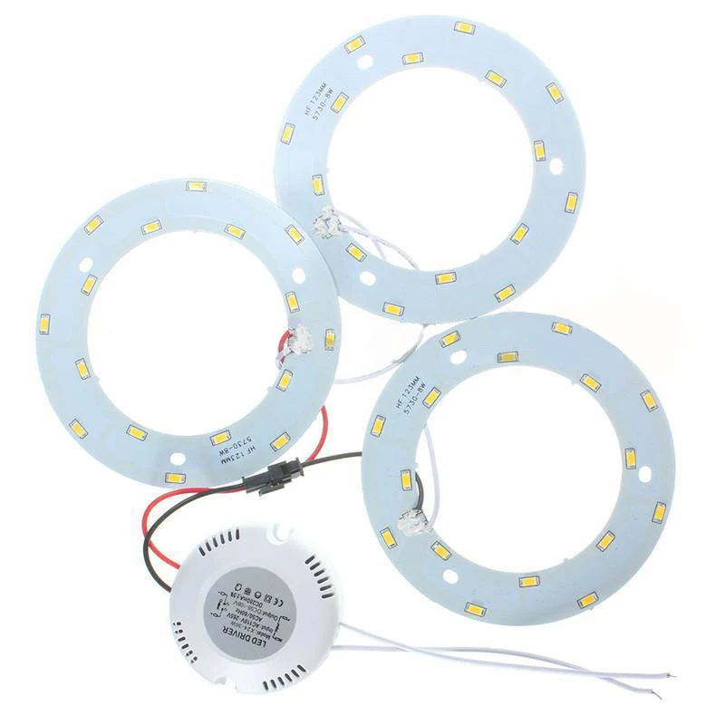 2019 Newest 5730 SMD 8-33W LED Panel Annular Ceiling Light Fixtures Lamp White/Warm White