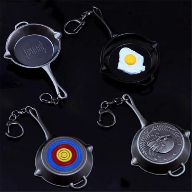 

Game PUBG Bullseye Olive Branch Frying Pan Playerunknown's Battlegrounds Cosplay Costumes Props Alloy Armor Model Key Chain