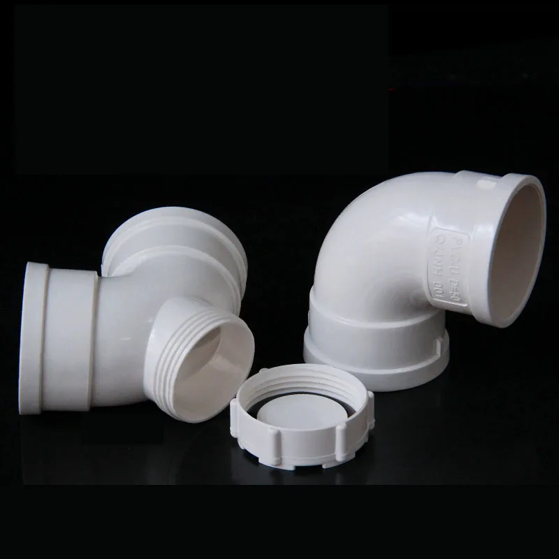 

gogo PVC elbow drain pipe connector 90 degrees angle bend down pipe fittings 50 75 110mm