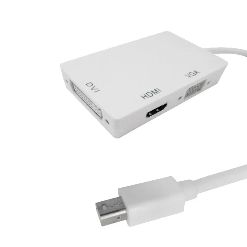Newly 3-in-1 Mini Display Port To DVI VGA HDMI TV Adapter Cable For Apple iMac MacBook Surface Book Pro 3/4 ThinkPad DC |