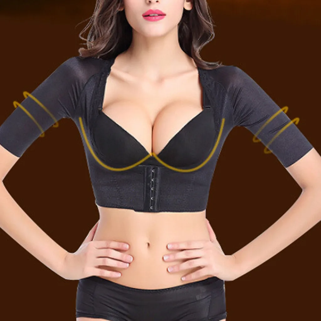 

2019 Women Body Shaper Arm Shapewear Upper Sleeves Top Compression Vest Posture Corrector waist trainer gaine amincissante femme