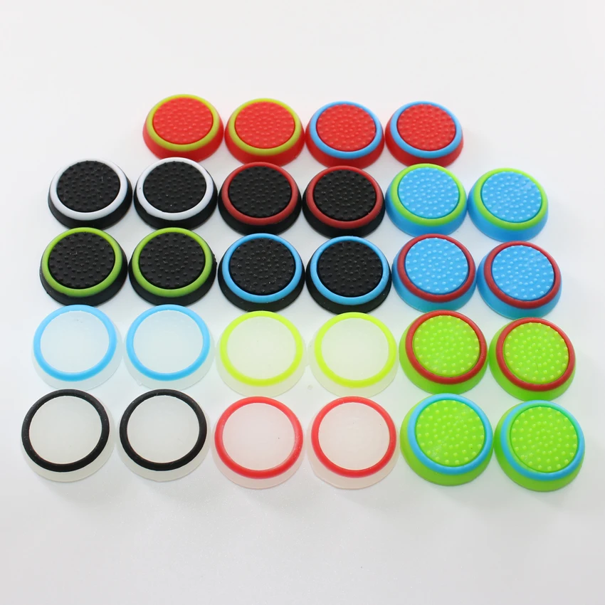 

28pcs/lot Silicone colorful Cap Thumb Stick Joystick Grip For Sony PS4 PS3 Xbox 360 Xbox one Controller Game Accessory