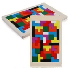 Красочные деревянные Tangram головоломки игрушки тетрис игра дошкольного волшебства интеллектуальная развивающая детская игрушка подарок