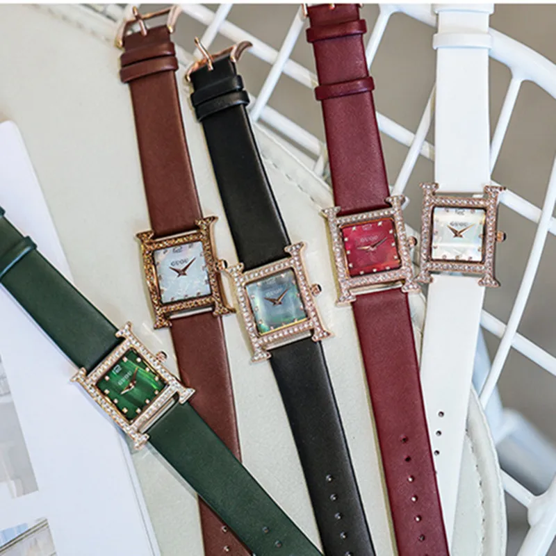 Лидирующий бренд горный хрусталь кристалл кварцевые женские часы женские с кристаллами квадратные повседневные часы роскошные женские часы horloges vrouwen