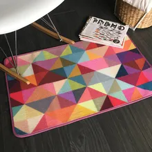 Цветной клетчатый ковер для спальни, гостиной, прямоугольный мягкий напольный коврик