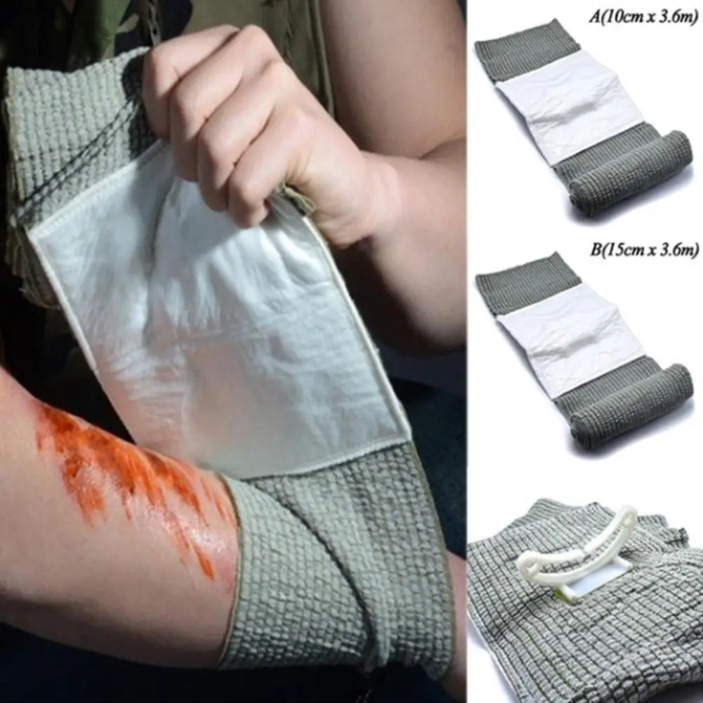 

NEW Outdoor Army Training First Aid Emergency Wound Hemostatic Compression Bandage