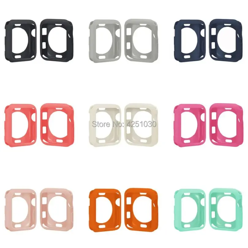 TROLLOVE New TPU Frame For Apple Watch 38mm 42mm Series 1/2/3 Soft Silicone Case Protective Bumper Cover Shell Watch Accessories protective plastic bumper frame for iphone 5 pink