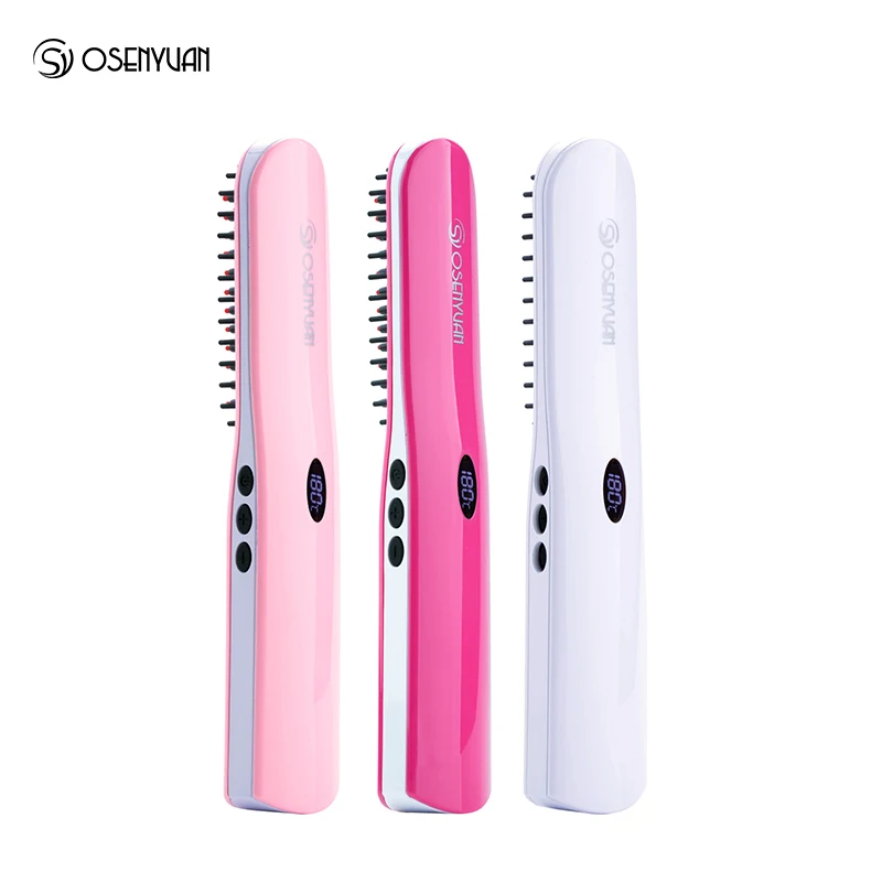 

Portable hair Straightener Brush Fast Hair Straightener Comb Professional Personal Care Appliances Hair Straightener With LCD