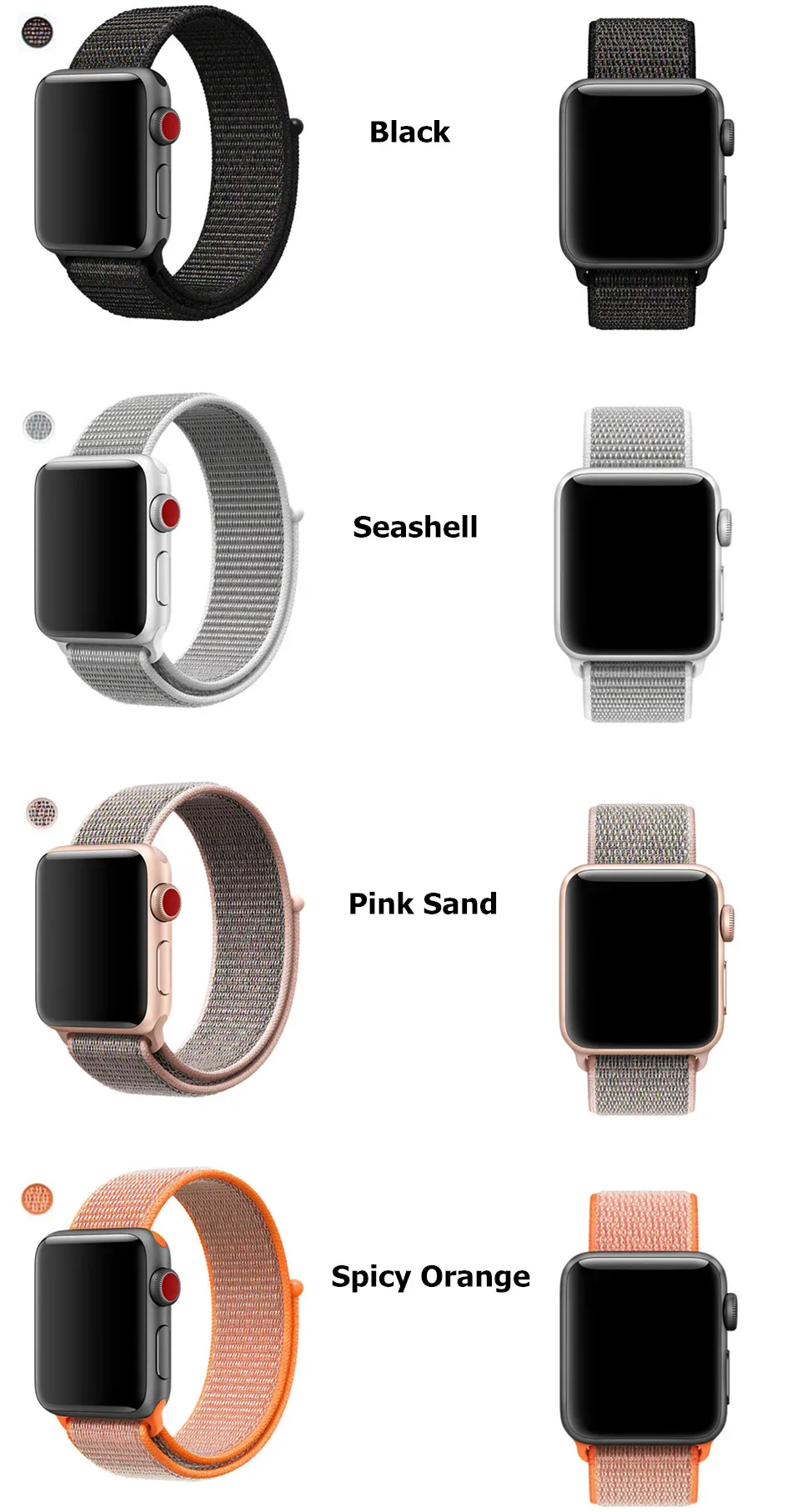 apple watch 4 seashell sport loop