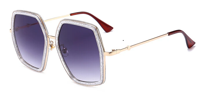 Новые Популярные Квадратные роскошные солнцезащитные очки женские брендовые Двойные Цвета Солнцезащитные очки женские без логотипа мужские оттенки унисекс UV400 - Цвет линз: C5
