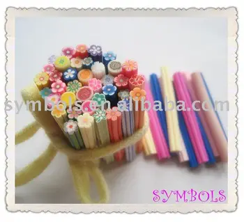 

Free Shipping 5MM Diameter 100pcs-Mixed Flower Cane Fancy Nail Art Polymer Clay Mixed Flower Series