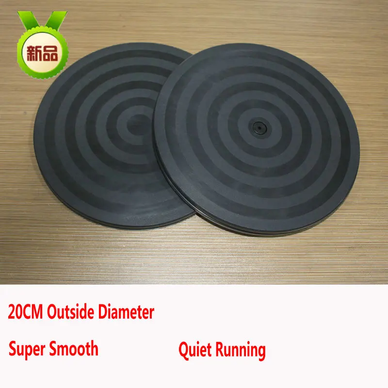 HQ LS2 200MM/8INCH Dia Double Side TV Laptop Display Stand Swivel Plate Plastic Lazy Susan Turntable Mini Base for Shooting