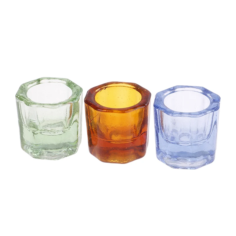 1PC Crystal Glass Dappen Dish Lid Bowl Cup Holder Manicure Equipment Nail Tool For Nail Art Acrylic Powder Liquid Glass Cup