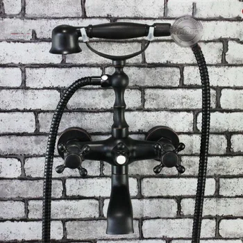 

Wall mounted Bathroom Clawfoot bathtub shower faucets.Oil Rubbed Bronze Basin sink Mixer Tap.tub faucet & hand shower YN-325