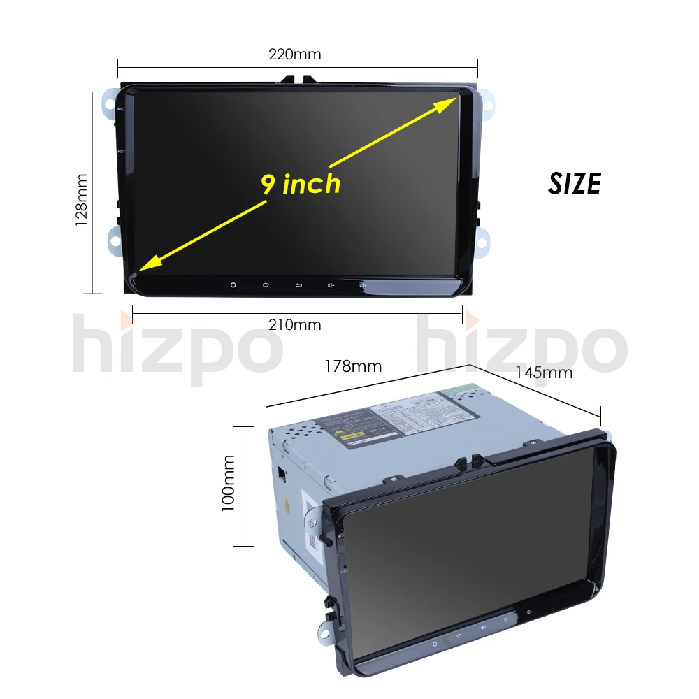Clearance DSP IPSAndroid 9.0 9" 2din Car GPS for VW POLO GOLF 5 6 POLO PASSAT B6 CC JETTA TIGUAN TOURAN EOS SHARAN SCIROCCO CADDY HeadUnit 2