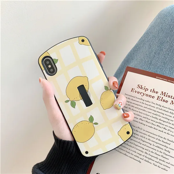 many Lemon Чехол для iPhone X, XR, XS, Max, 6, 6 S, 7, 8 Plus, милый чехол с изображением лимона, фруктов, свиньи, невидимая задняя крышка с подставкой - Цвет: many Lemon