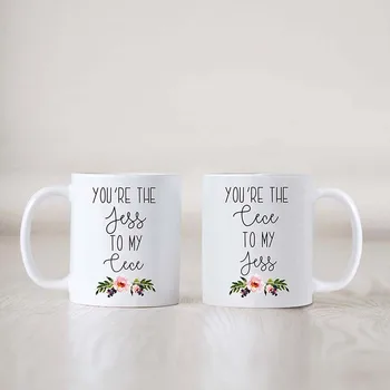 

You're the Jess to My Cece Mugs Pair of MugsCustomized Name Coffee Cup Best Friends Gift Present Bestie Best Friend Birthday