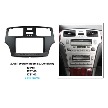 

Seicane Black color 2 Din Car Stereo Dash CD Panel Radio Fascia for Toyota Windom ES300 Trim Installation Face Plate Frame