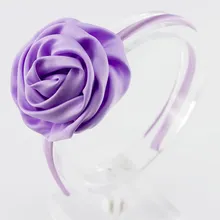 Матовая атласная трепал Роза лента для волос аксессуары для девочек Подарки наряд для фотосессий ручной работы цветок оголовье 480 шт./лот