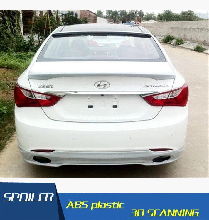 

For Hyundai Sonata roof Spoiler ABS Material Car Rear Wing Primer Color Rear Spoiler For Hyundai Sonata roof Spoiler 2011-2013