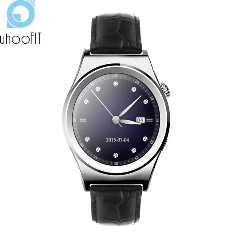 Uhoofit Bluetooth Smart часы X10 круглый Сенсорный экран монитор сердечного ритма сидячий