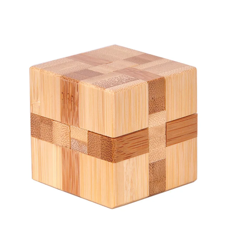 Дизайн IQ головоломка Kong Ming замок 3D деревянные блокировка заусенцев паззлы игра игрушка бамбук маленький размер для взрослых детей - Цвет: S04