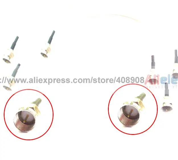 ФОТО 10pcs Copper 20cm F Male to F Male Plug Crimp RG316 Pigtail Cables Conversion