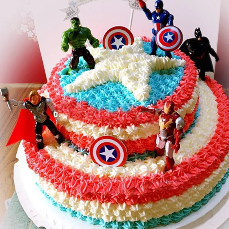 

Marvel 6set 8-10cm League of Heroes The Avengers action figure Toys Captain America Hulk Thor Toy