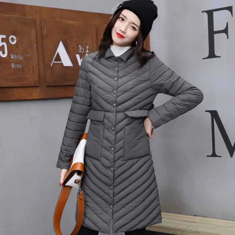 

Skyesky Hot Sale Winter Jackets and Coats for Women Fashion Zipper Turndown Collar Women Long Parkas Female Jackets SK013