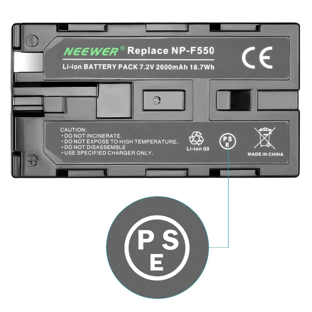 Сменный аккумулятор Neewer для Sony 2600 мА/ч Sony/570 камер HandyCams и других светодиодных