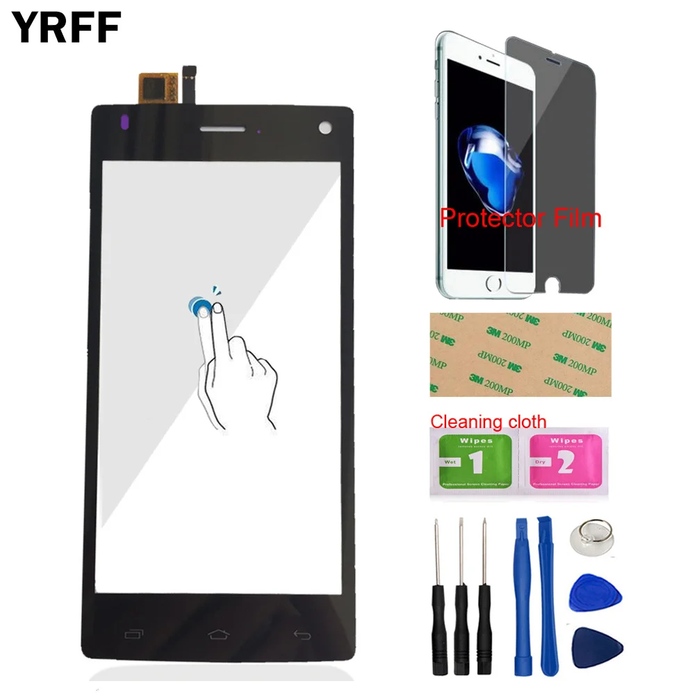 

Front Touch Screen Glass Digitizer Panel For Fly FS452 FS 452 Lens Senosr 4.5inch Mobile Phone Tools Protector Film Adhesive