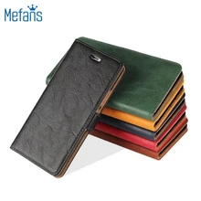 Mefans Fashion oil skin flip wallet leather case for huawei p9 Lite case