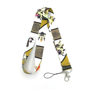 

10pcs RE247 Avatar appa cartoon Neck id Lanyard keychain Mobile Phone Strap ID Badge Keychain Keyrings cosplay Accessory