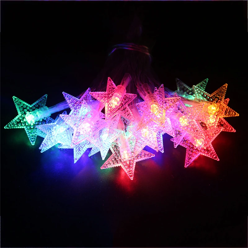 

Newest 5M 10M LED Star Copper Wire String Lights Battery Operated Christmas Wedding Party Decoration LED String Fairy Lights