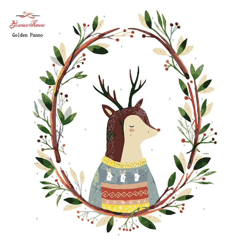 

Golden Panno,Needlework,DIY Cross stitch,Sets For Embroidery kit 14ct unprinted Nordic birds cross-Stitching,christmas 1010
