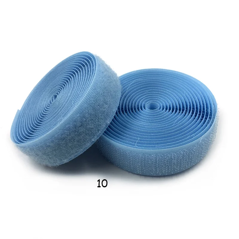 2 см* 1 м волшебная лента без самоклеющейся крепежной ленты DIY полиэфирная нейлоновая застежка-липучка аксессуары для шитья Klittenband без клея - Цвет: Синий