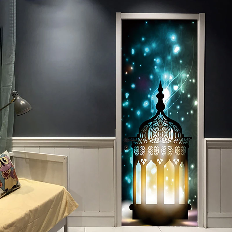 DIY креативный 3D домашний декор холст печать Arabia фонарь картина современная защита окружающей среды самоклеющаяся Водонепроницаемая наклейка