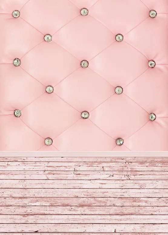 New arrival vinyl pink diamond tufted wooden wall photography backdrops