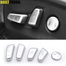 Para kia sportage ql 2017-2019 chrome interior interruptor de ajuste do assento botão botão controle capa guarnição decore moldagem estilo do carro
