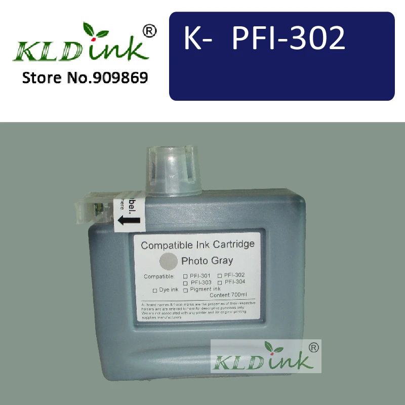

KLDINK - PFI-302PGY Photo Gray Ink Cartridge ( PFI-302 2218B001 Ink) for imagePROGRAF ipf8100S printer