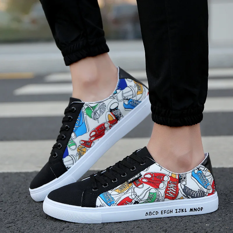 الربيع نمط جديد تزلج المألوف الأحذية عارضة الرجال Plimsolls