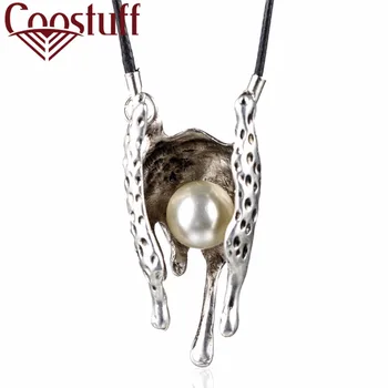 

2018 Special Women Plant Jewelry Necklaces Vintage Pea Pendant Long necklace women collares mujer choker kolye bijoux femme
