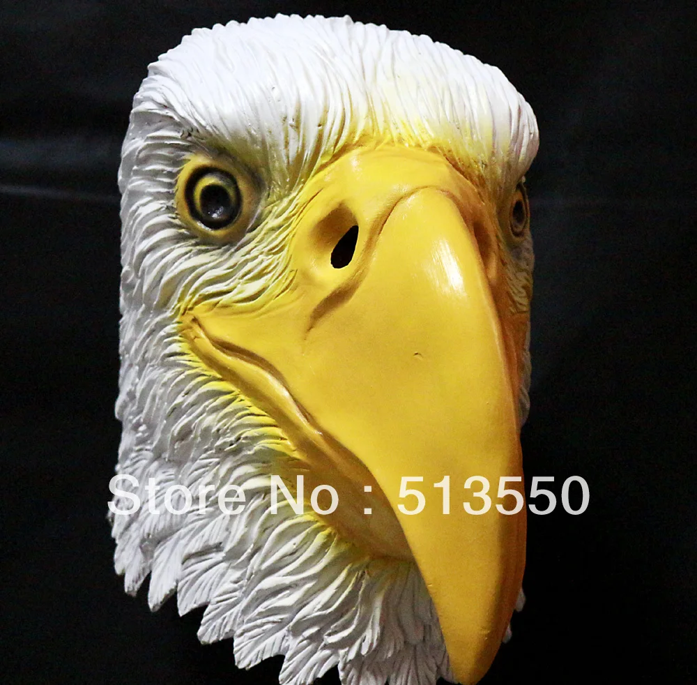 

Vulture Head Mask Blad Eagle Head Mask Carnival Costumes Full Overhead Head Animal Fancy Dress Party Accessory Latex