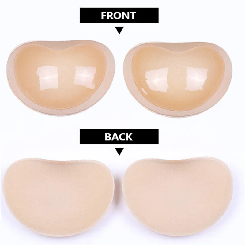 

Enhancer Chest Pad Safety Silicone Gel Sponge Soft Breast Pad Push Up Ladies Invisible Strapless Bra