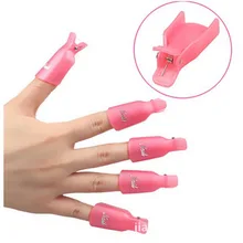 Горячая Гель-лак для ногтей 10 шт. акриловый дизайн ногтей умный замачиваемый зажим крышка УФ-Гель-лак для снятия лака обертывание инструменты для ногтей основа верхнее покрытие